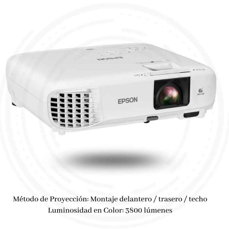 Videoproyector Epson PowerLite W49 3LCD 3800 Lúmenes WXGA Resolución 1280x800 HDMI/USB