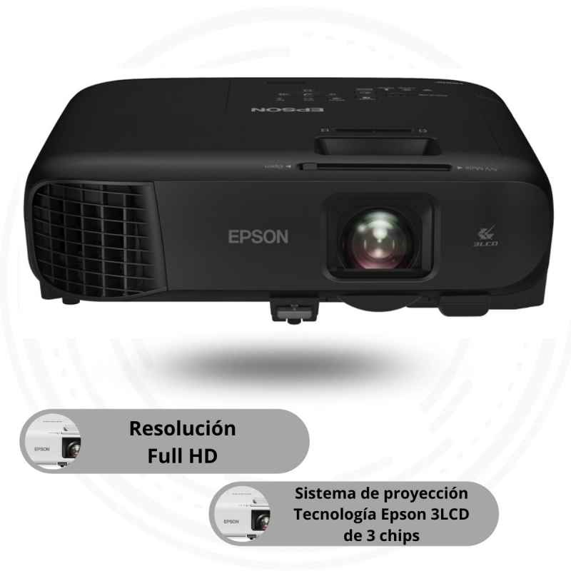 Videoproyector Epson PowerLite FH52+ 3LCD 4000 Lúmenes Resolución 1920x1080 HDM