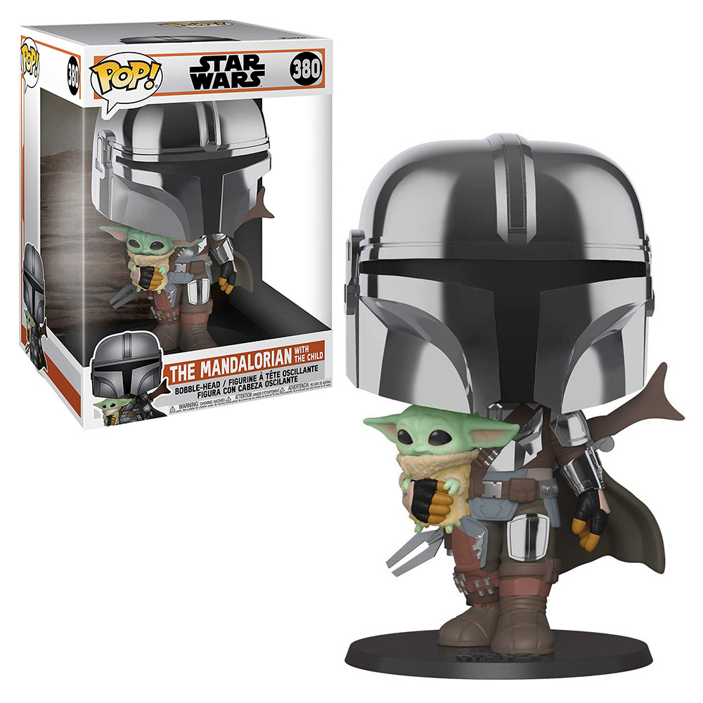 Funko Pop Star Wars: Mandaloriano - Mandaloriano Baby Yoda 10 pulgadas