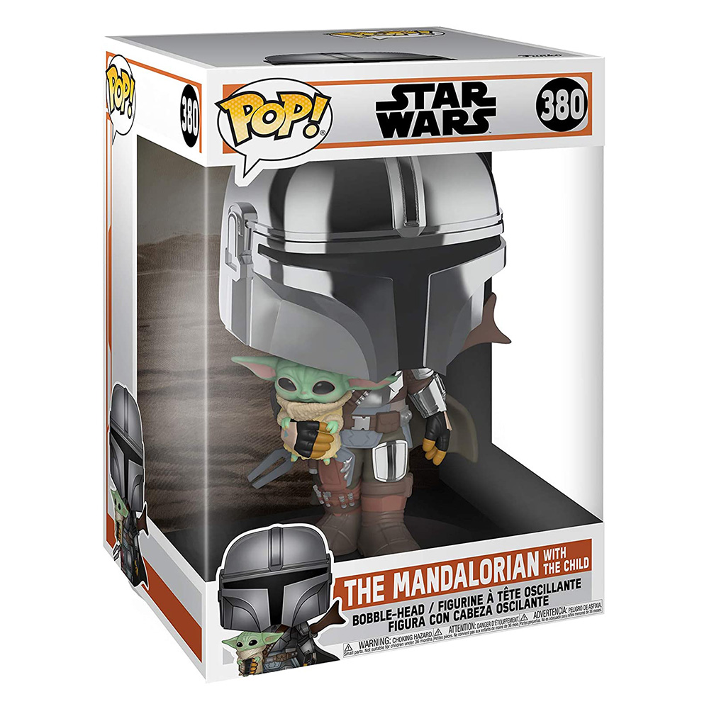 Funko Pop Star Wars: Mandaloriano - Mandaloriano Baby Yoda 10 pulgadas