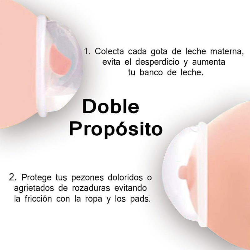 DUO PACK LURKO Colector de Leche Materna | Conchas Protectoras / Colectoras de Leche Silicón Grado Alimenticio Libre de BPA