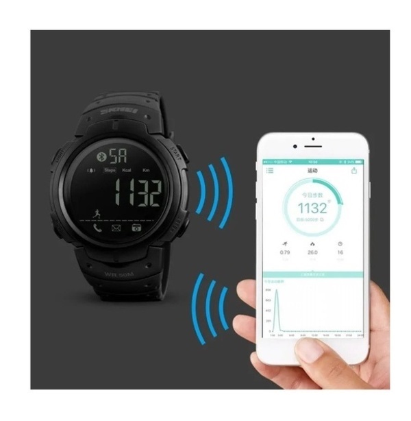 RELOJ DEPORTIVO SKMEI 1301 PRUEBA DE AGUA BLUETOOTH PODÓMETRO
