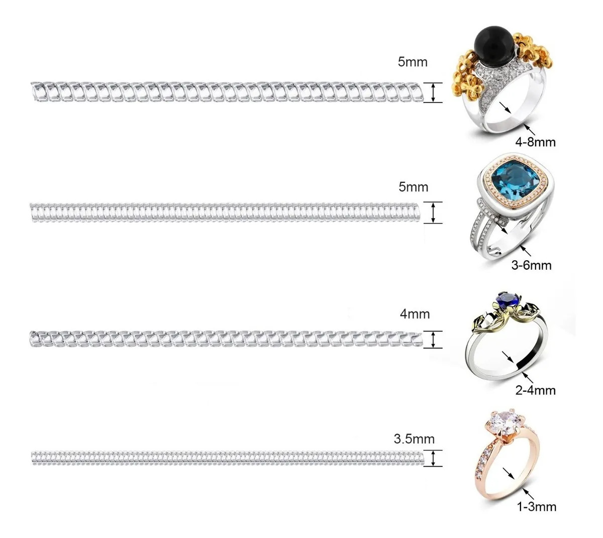 Accesorio Reductor De Tamaño Para Anillo Ajustador De Tallas CH M G EX 1 pz.