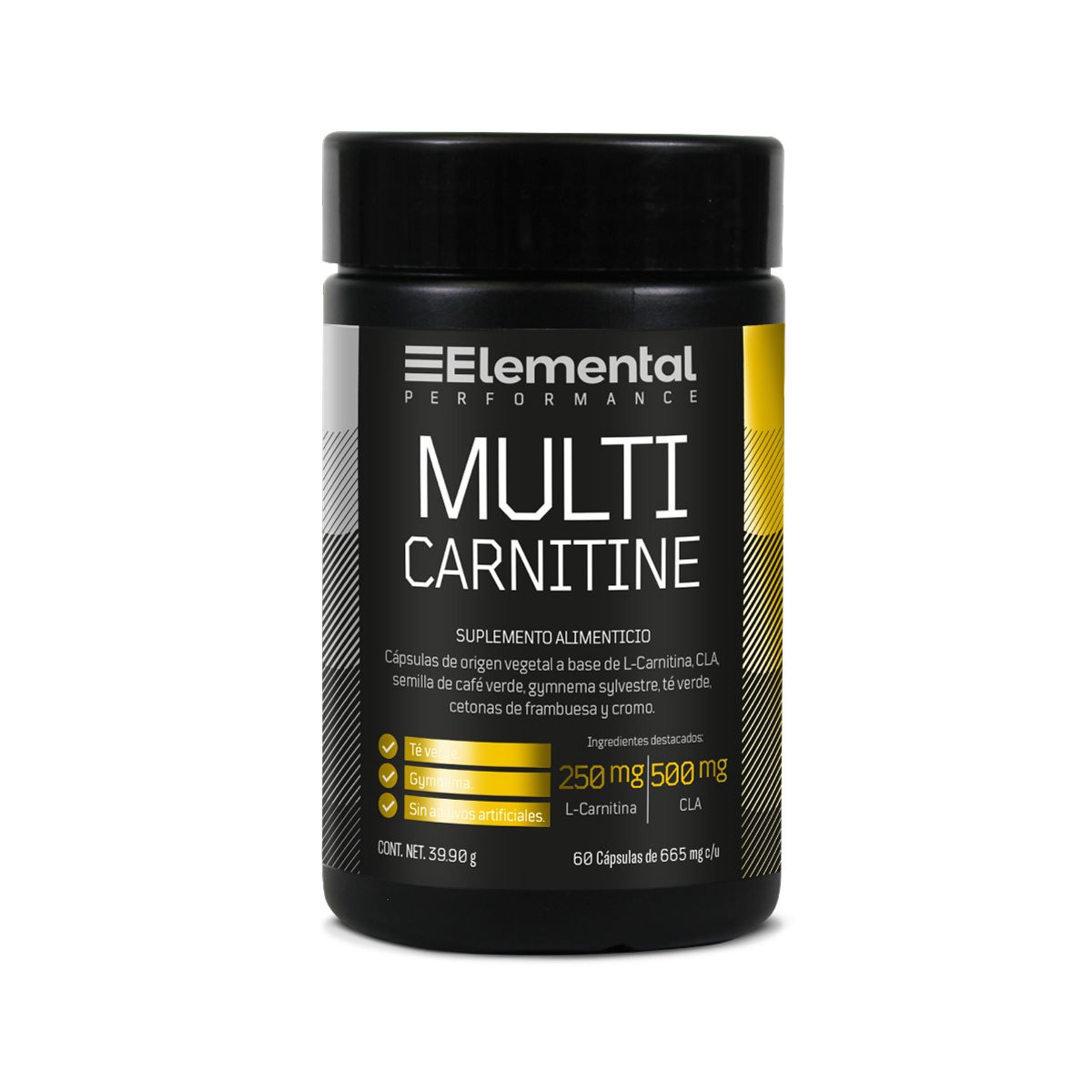 MULTI CARNITINE | Carnitina 60 cápsulas de 665mg c/u | 39.9g | CLA y Carnitina | Gymnema | Sin aditivos artificiales |