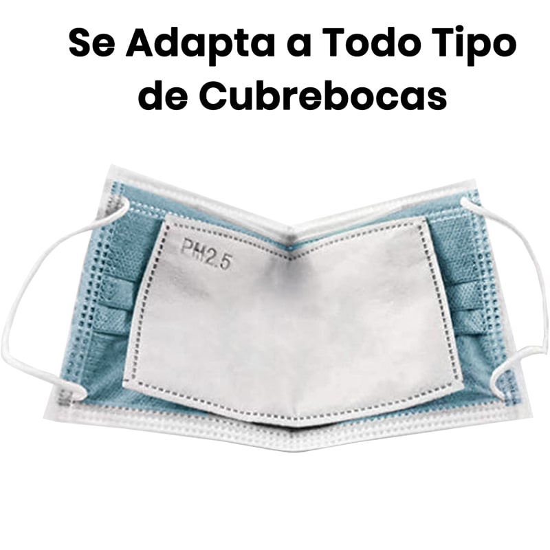 LURKO Filtro PM 2.5 de Carbón Activado para Niños 5 Capas (100 Pzs)
