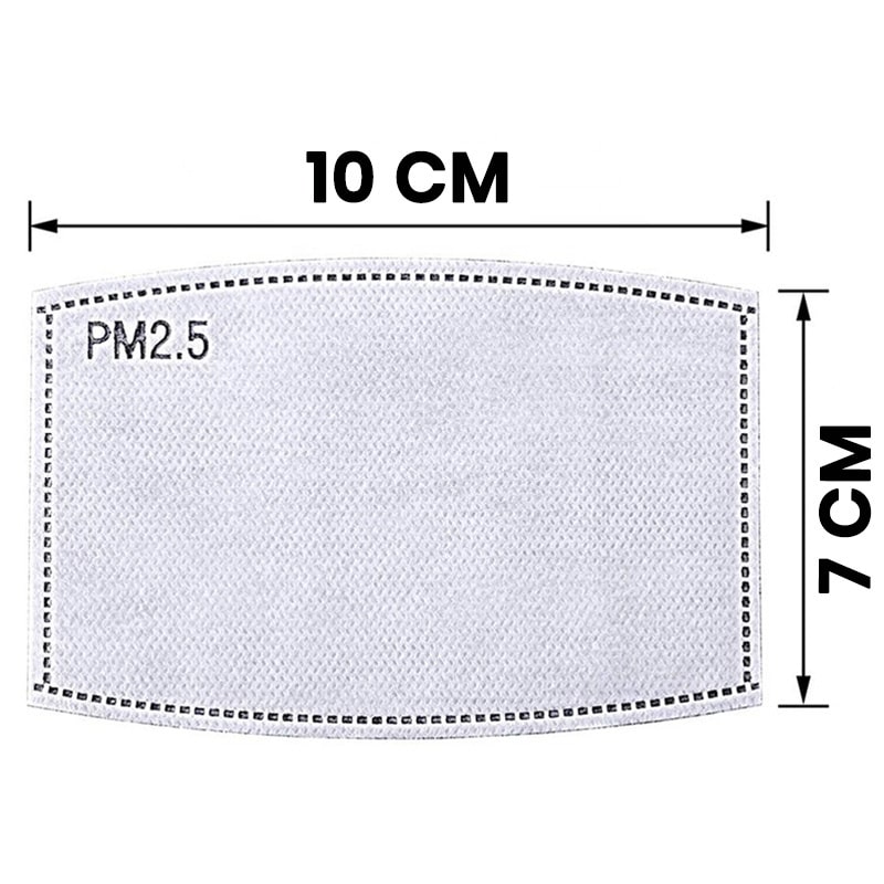 LURKO Filtro PM 2.5 de Carbón Activado para Niños 5 Capas (100 Pzs)
