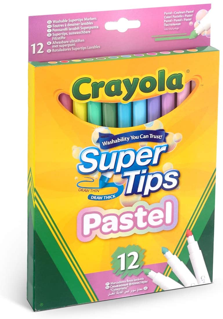Crayola Supertips Cónica Pastel Edición Especial 12 Plumones