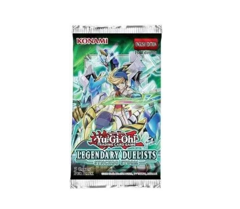 Yugioh Legendary Duelists Synchro Storm 1st Edition Sobre con 5 Tarjetas - KONAMI