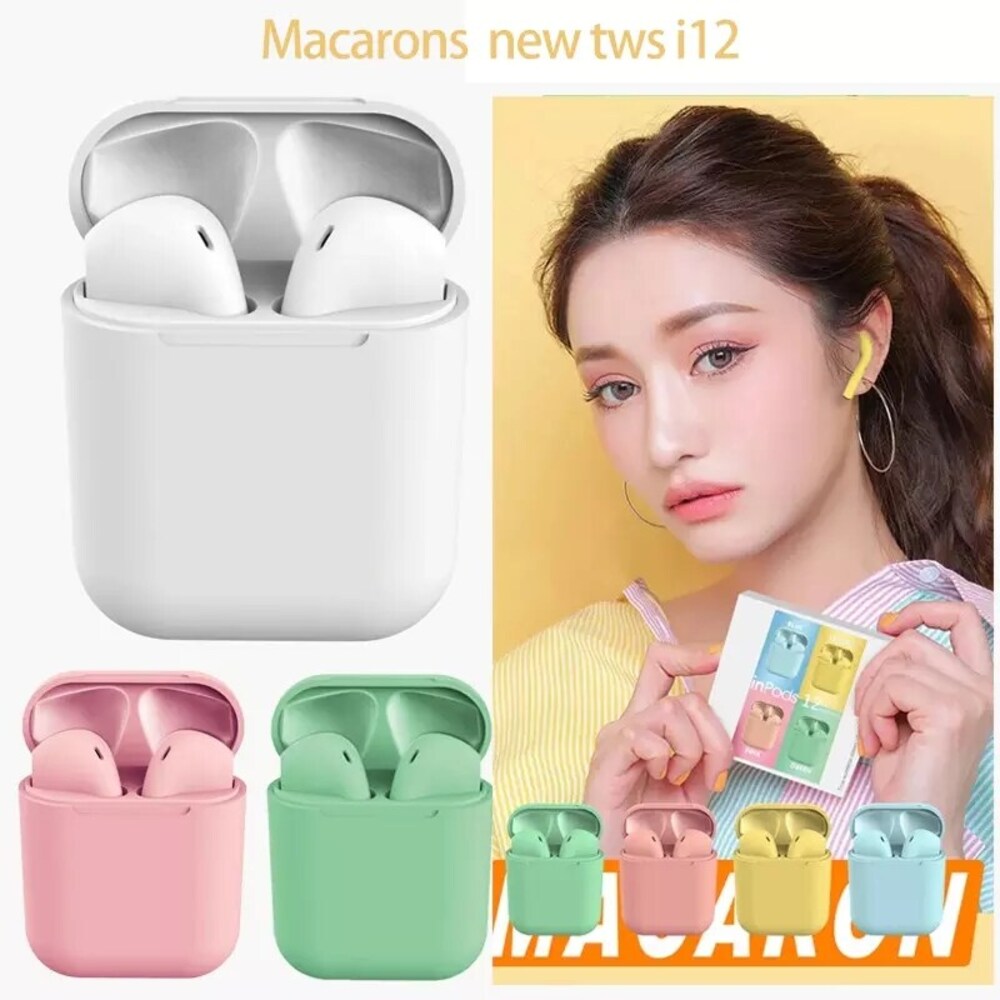 Audífonos INPODS 12 macaroon Bluetooth 5.0 Azul Marino