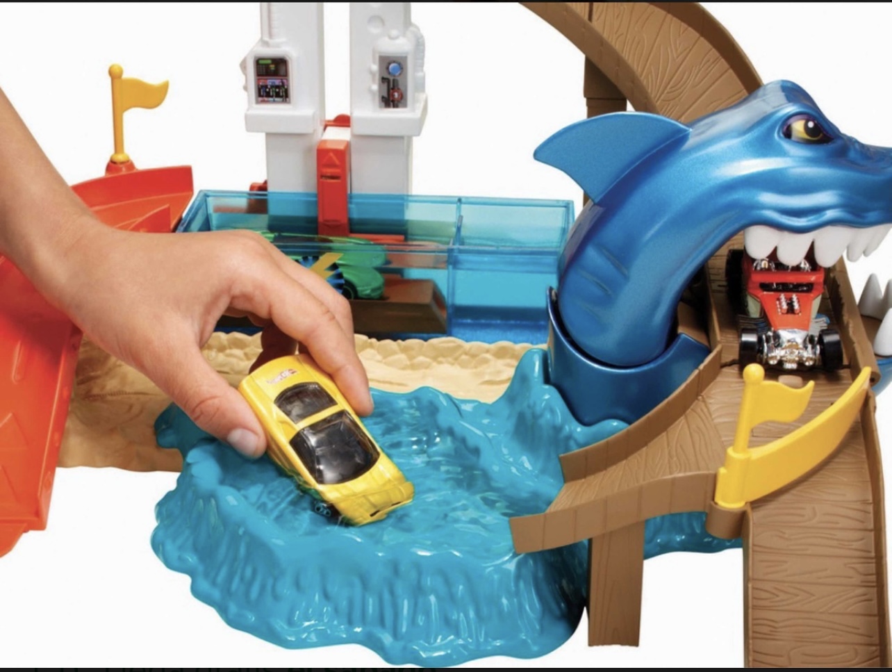 Pista Hot Wheels Playa Tiburón Color Shifters Cambia Color