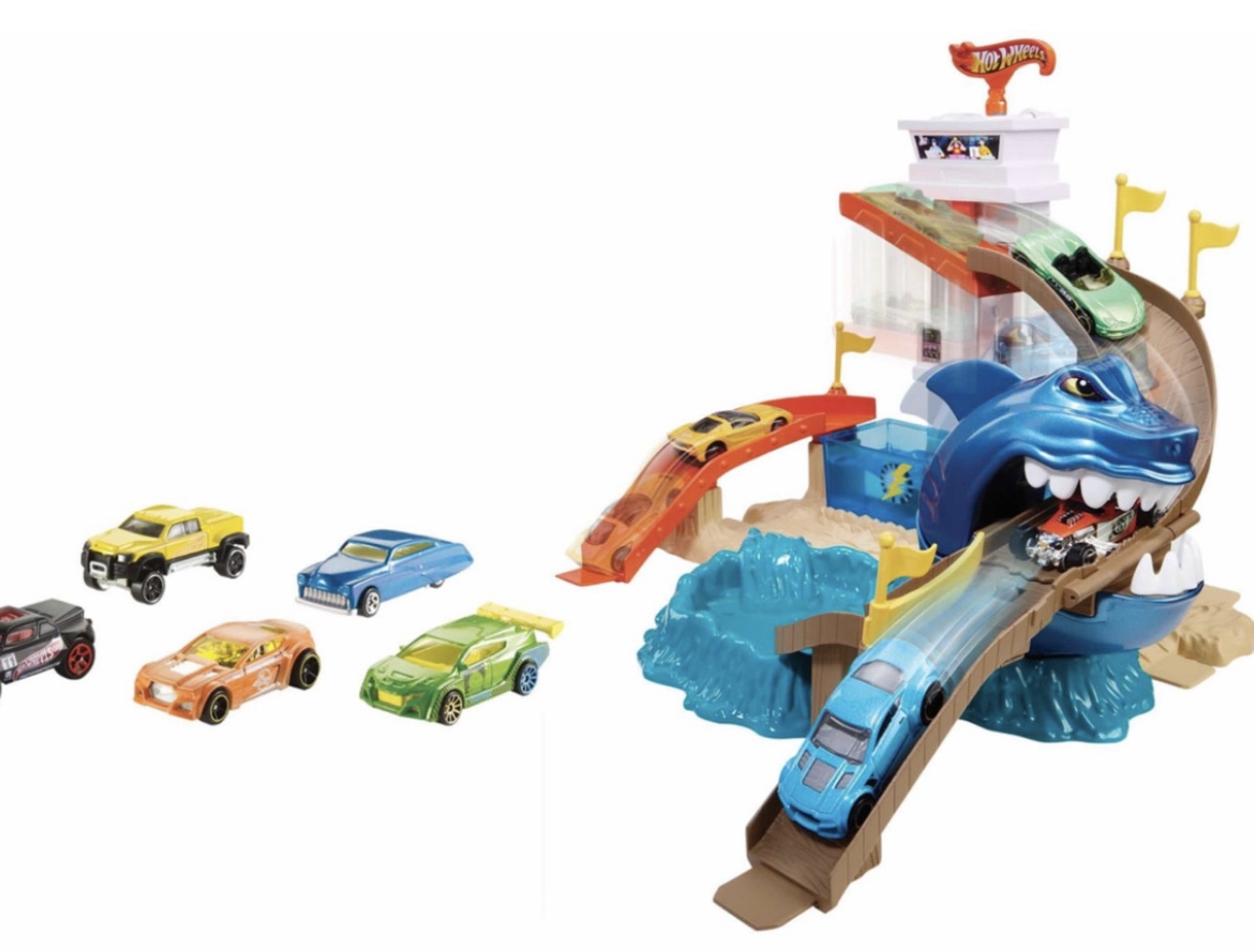 Pista Hot Wheels Playa Tiburón Color Shifters Cambia Color