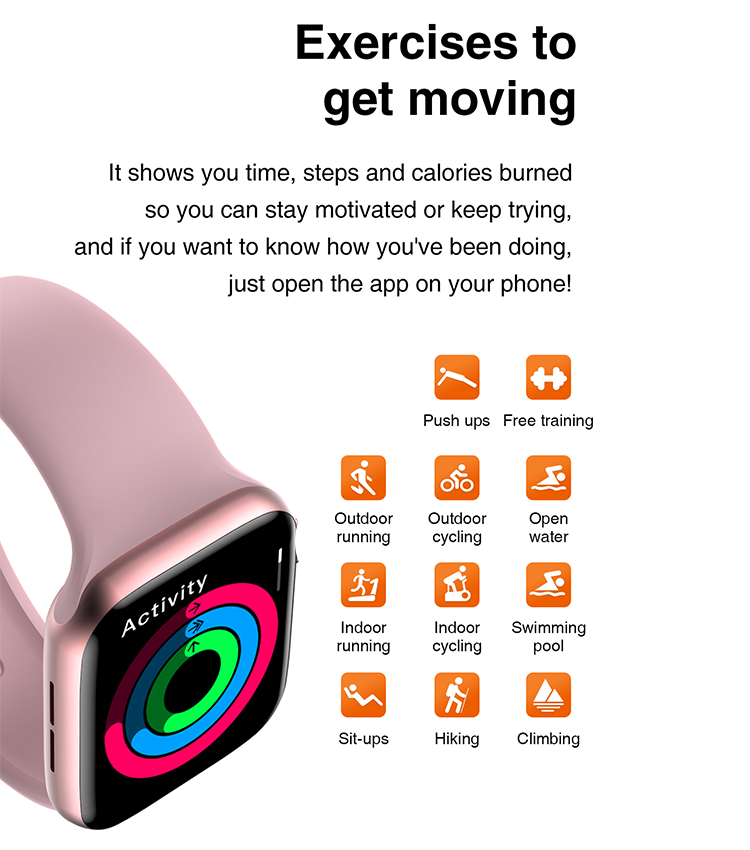 Smartwatch HW22 PRO CARGA INALAMBRICA By NS Tech Rojo