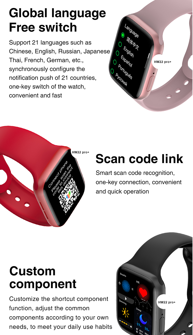 Smartwatch HW22 PRO CARGA INALAMBRICA By NS Tech Rojo