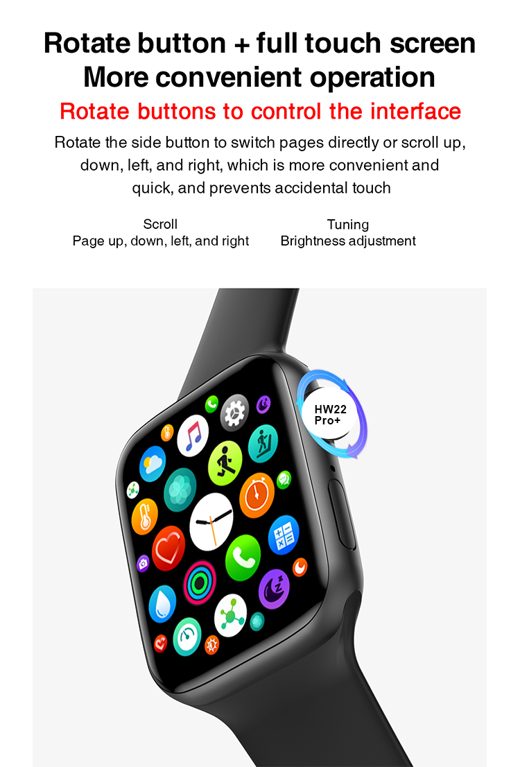 Smartwatch HW22 PRO CARGA INALAMBRICA By NS Tech Rojo