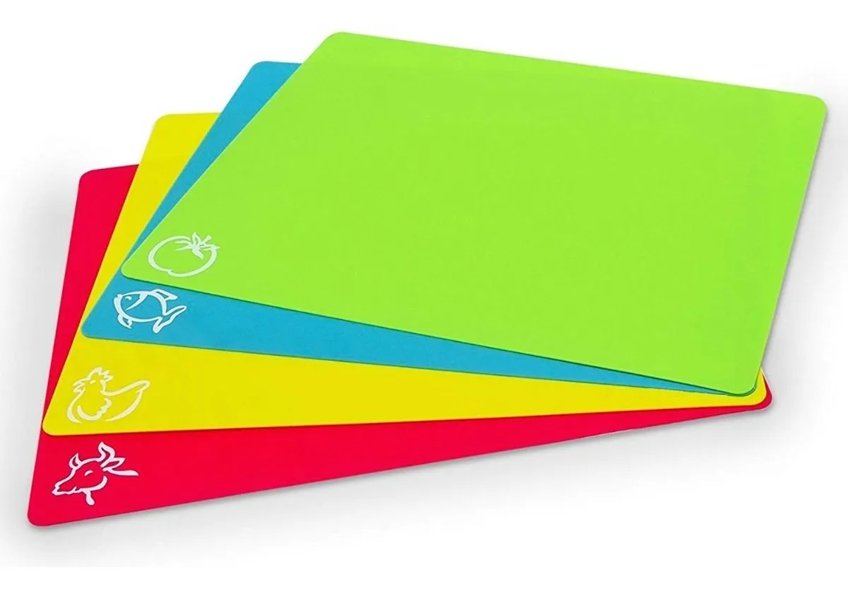 Tablas Para Picar Comida Plástico,  Flexible 4 Piezas