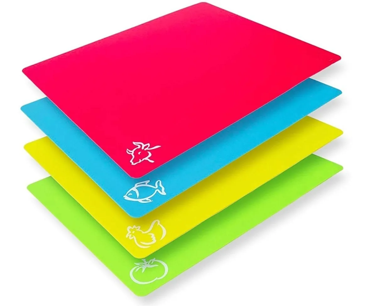 Tablas Para Picar Comida Plástico,  Flexible 4 Piezas