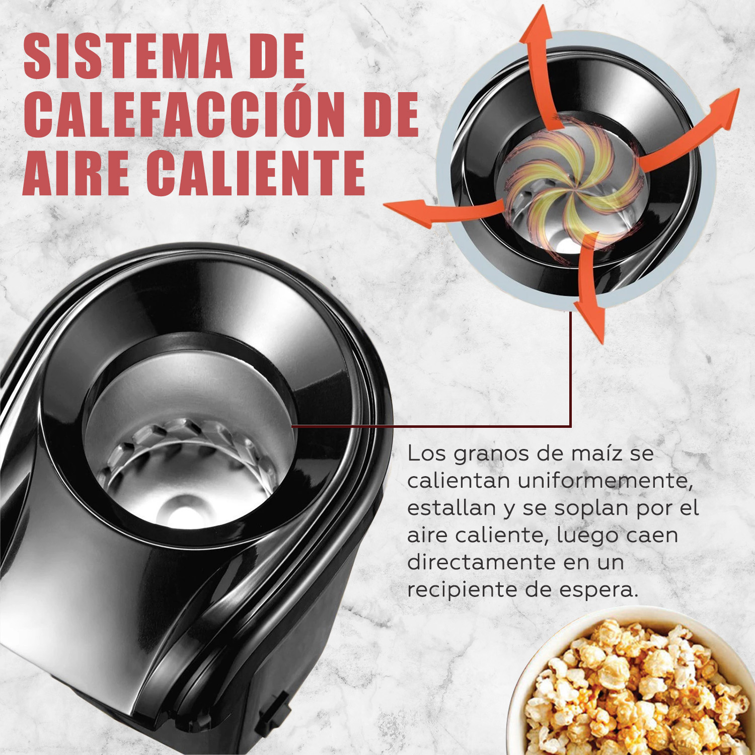 Maquina Palomitas De Maiz Caliente Para El Hogar 120v 1200w 