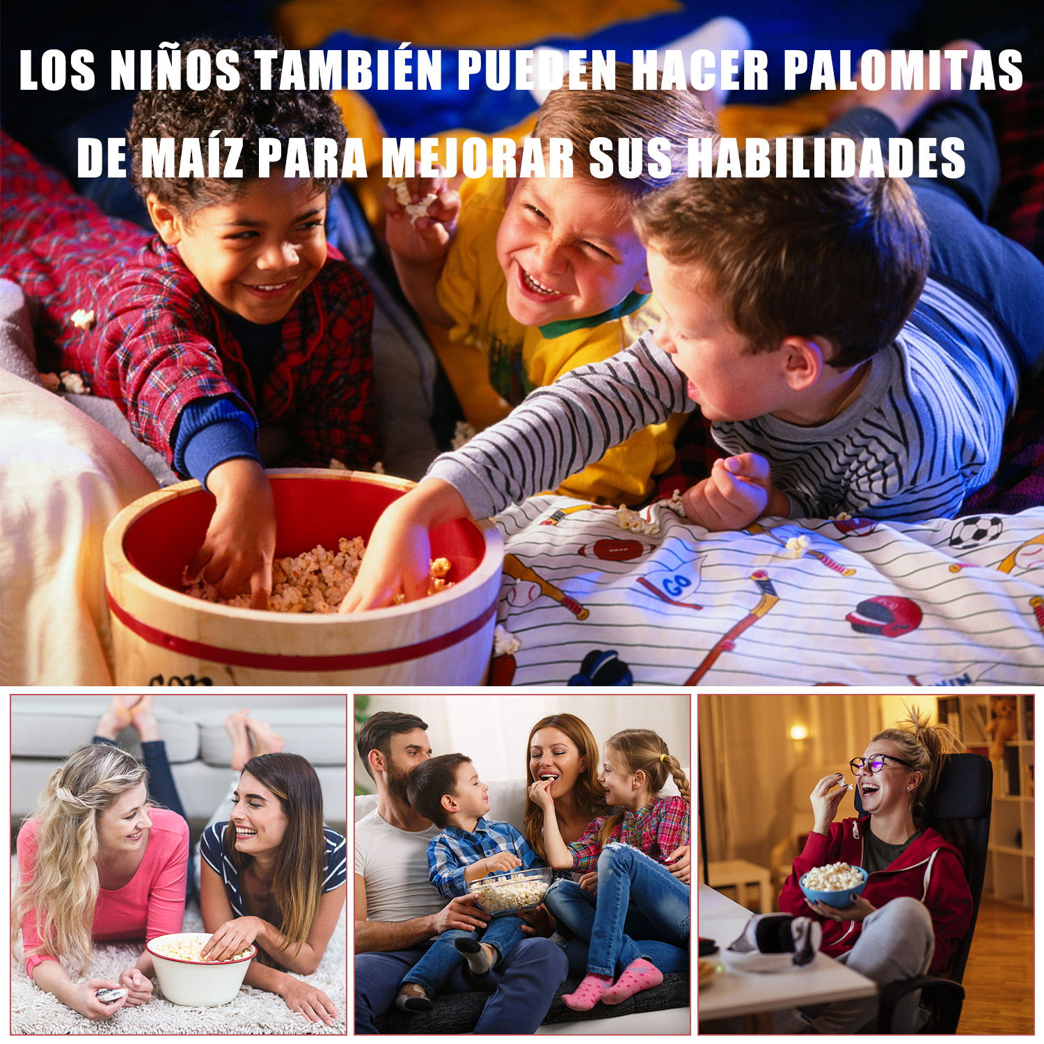 Maquina Palomitas De Maiz Caliente Para El Hogar 120v 1200w 