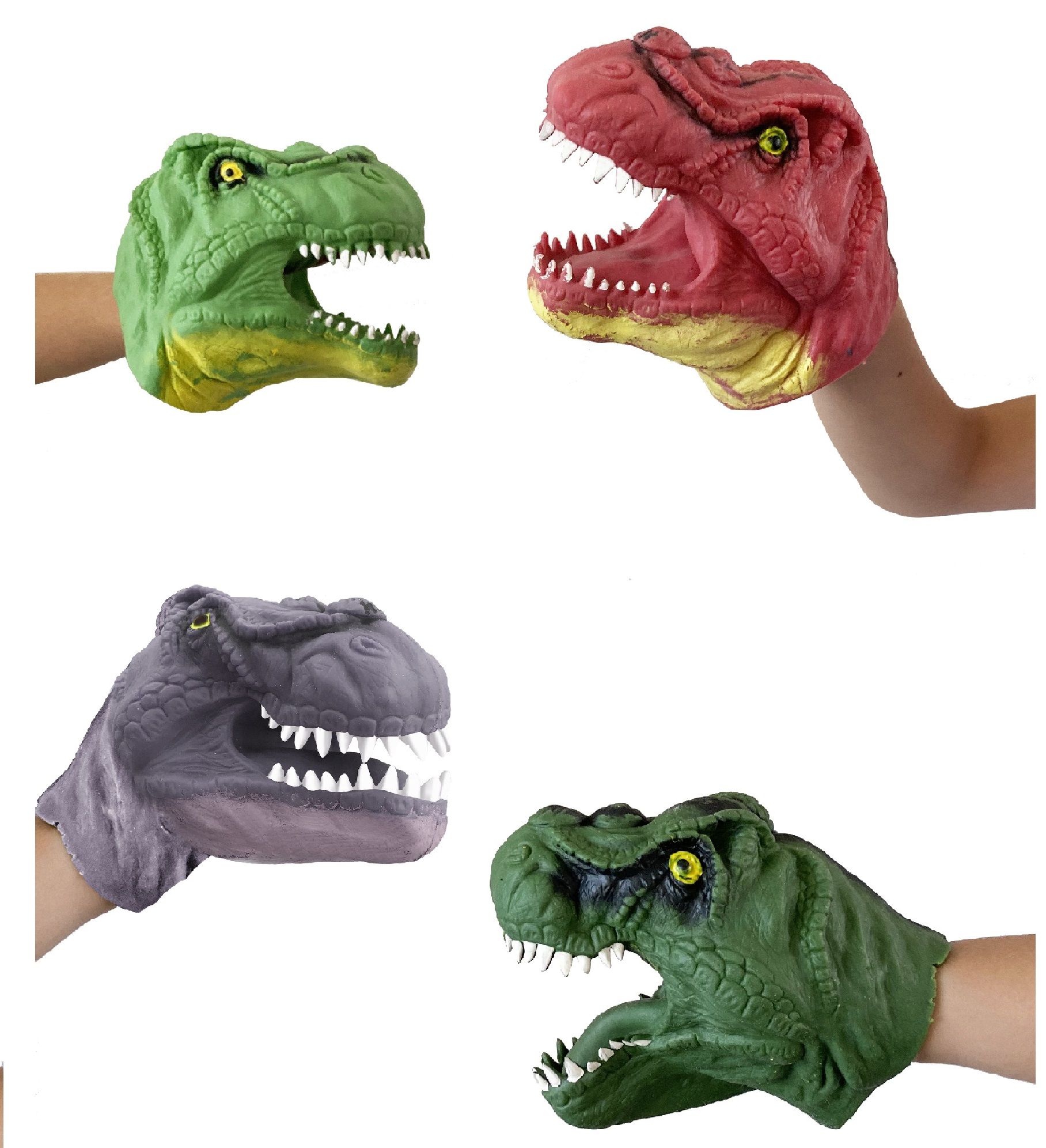 Titere Dinosaurio T Rex Marioneta Para Niños En 4 Colores Disponibles