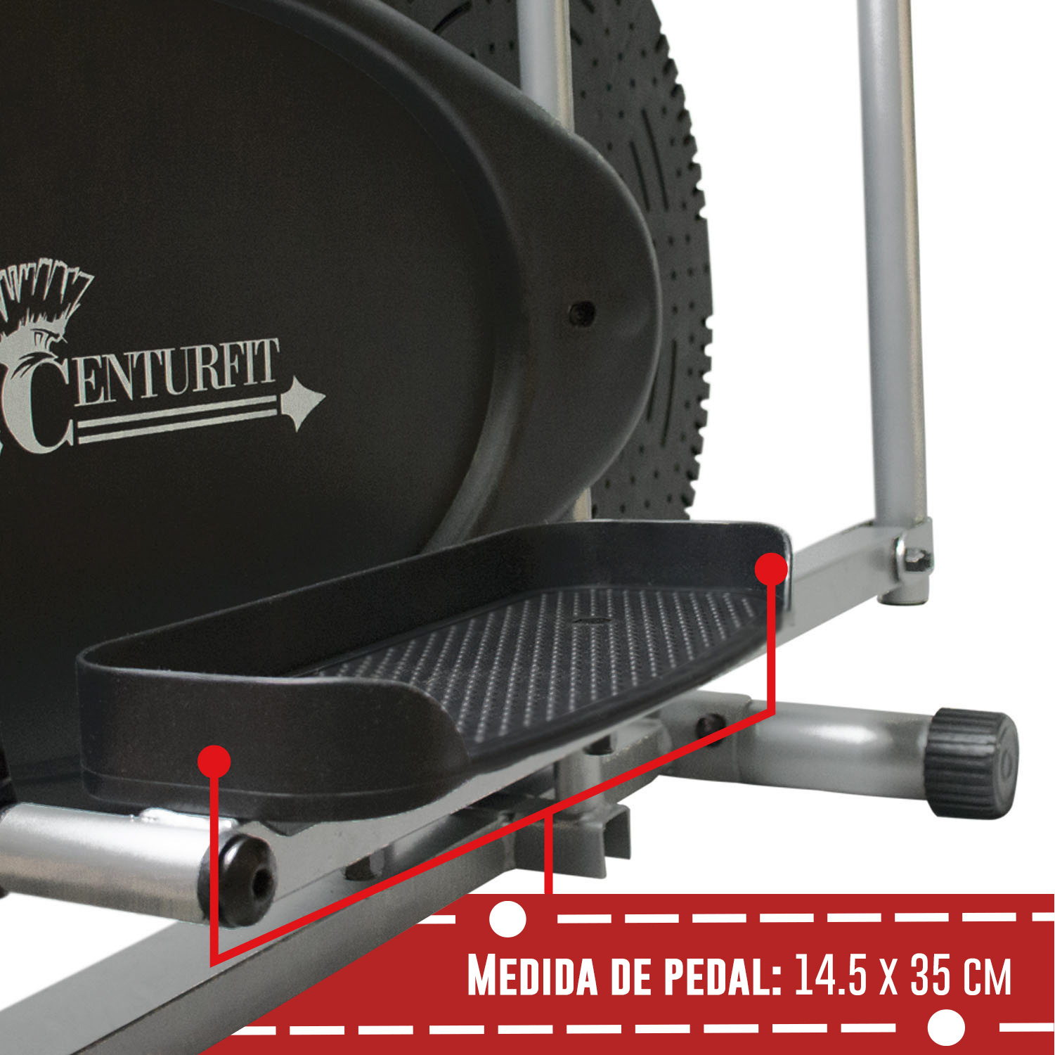 Bicicleta Eliptica Resistencia Aire Plegable Pantalla LCD Fitness Centurfit