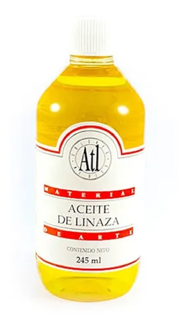 Aceite De Linaza 245ml Artístico Arte Óleo Medio Pintar Atl