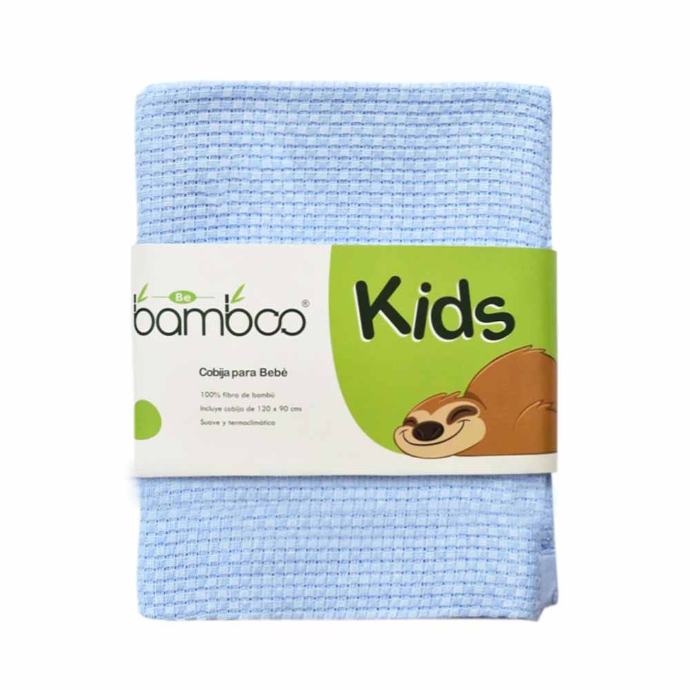 COBIJA PARA BEBE 100 % BAMBÚ AZUL