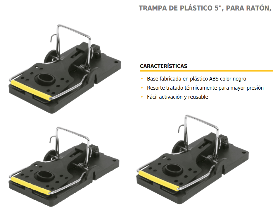 Trampa T-rex Para Ratas Ratones De Golpe Ratonera 3 piezas
