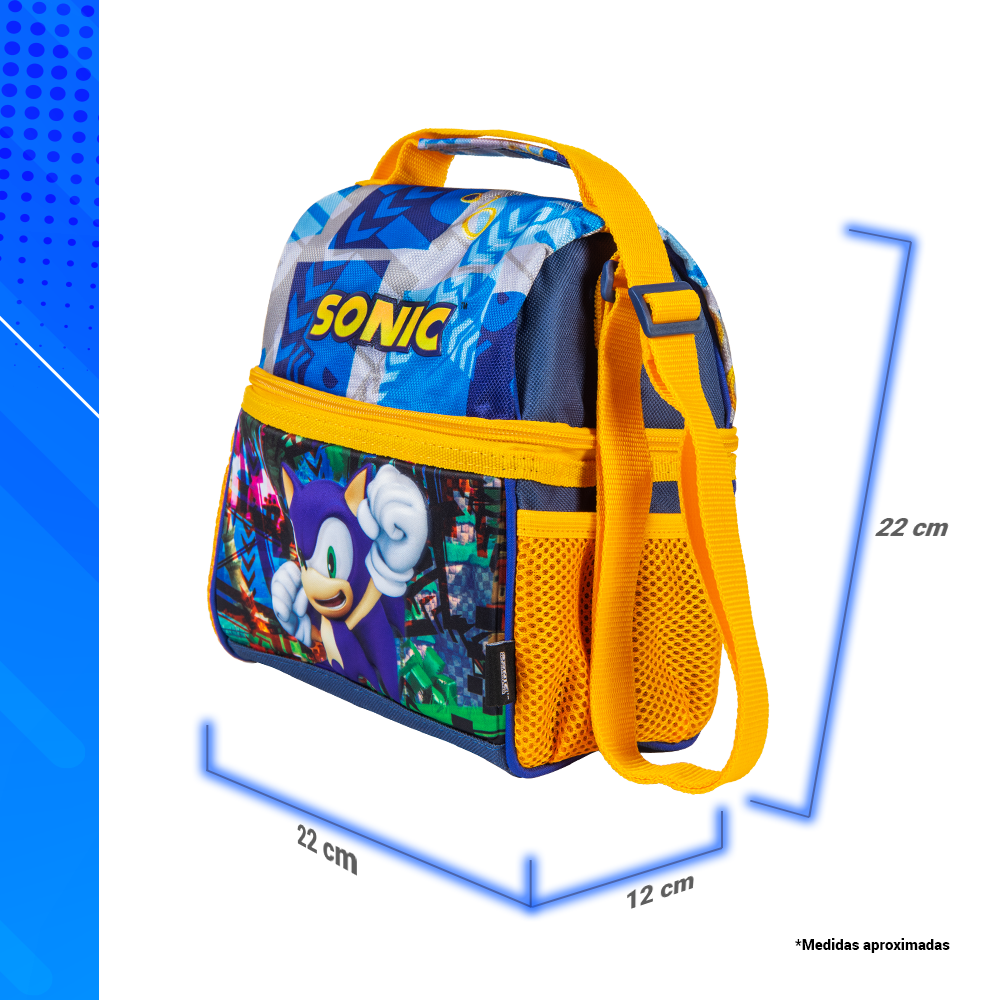 Lonchera Infantil Sonic By Ginga, Rings Power Forro Térmico