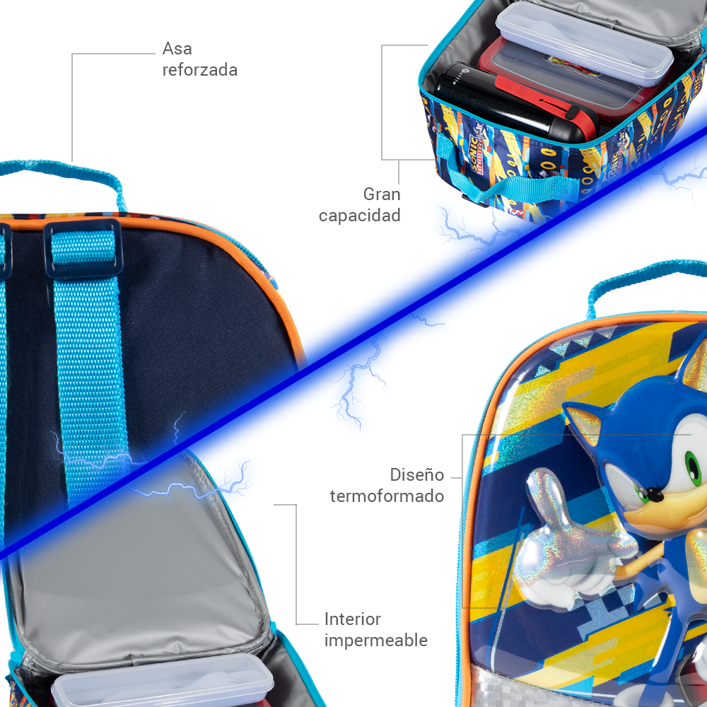 Lonchera Infantil Escolar Original Sonic