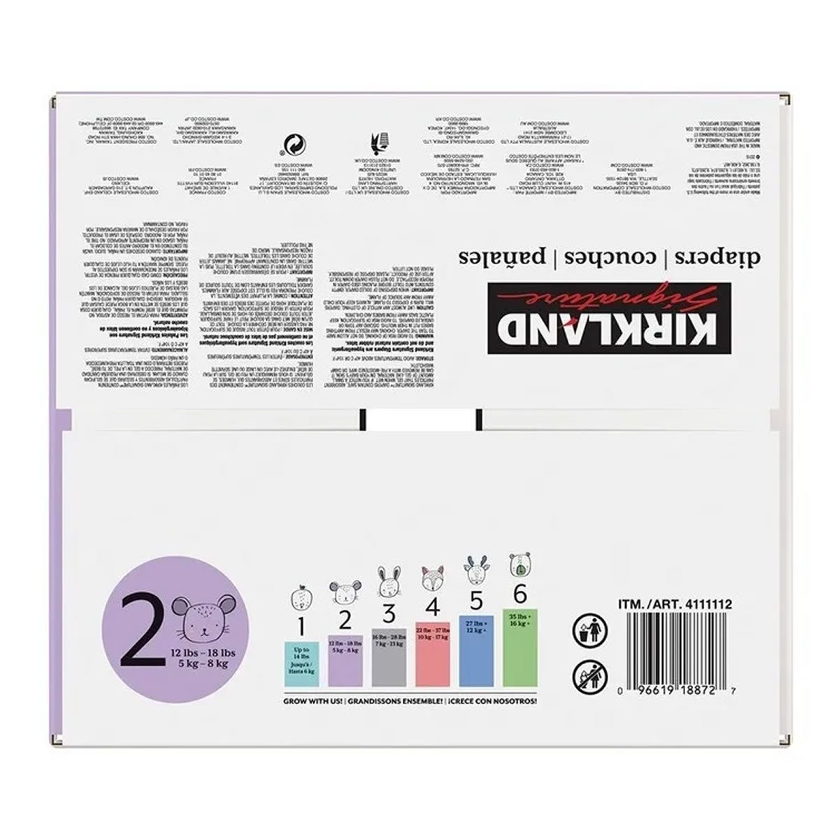 Pañales Unisex Etapa 2 174 Pz Kirkland Signature 4111112 CST