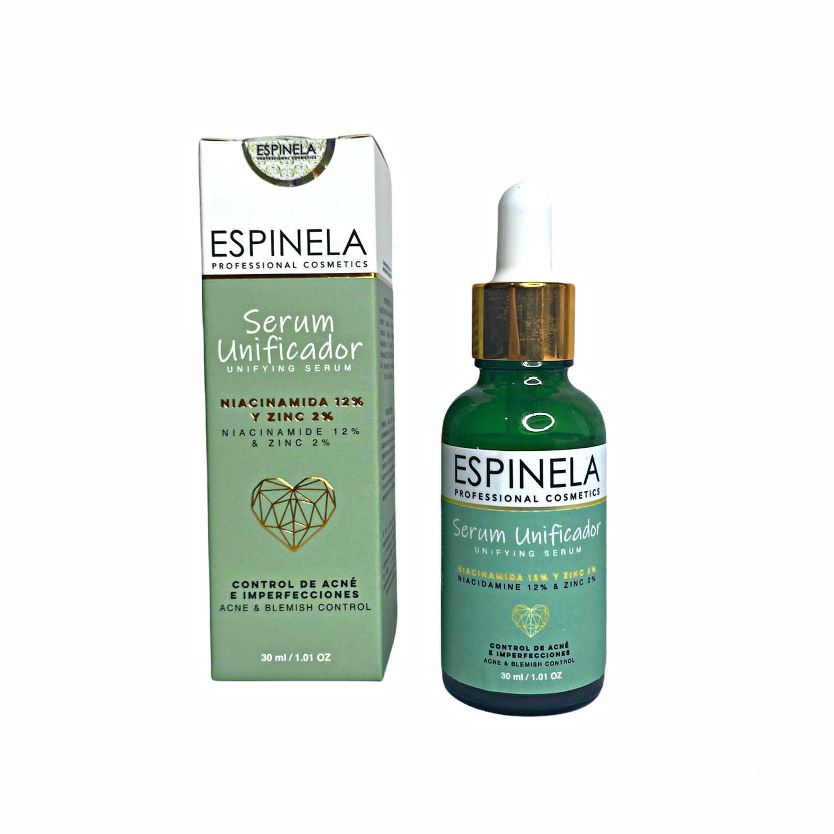 Suero Unificador Espinela control de acné e imperfecciones