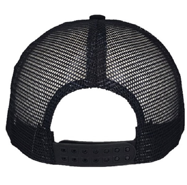 Gorra Plana Negra Lisa Poliester Bordar 7 Gajos
