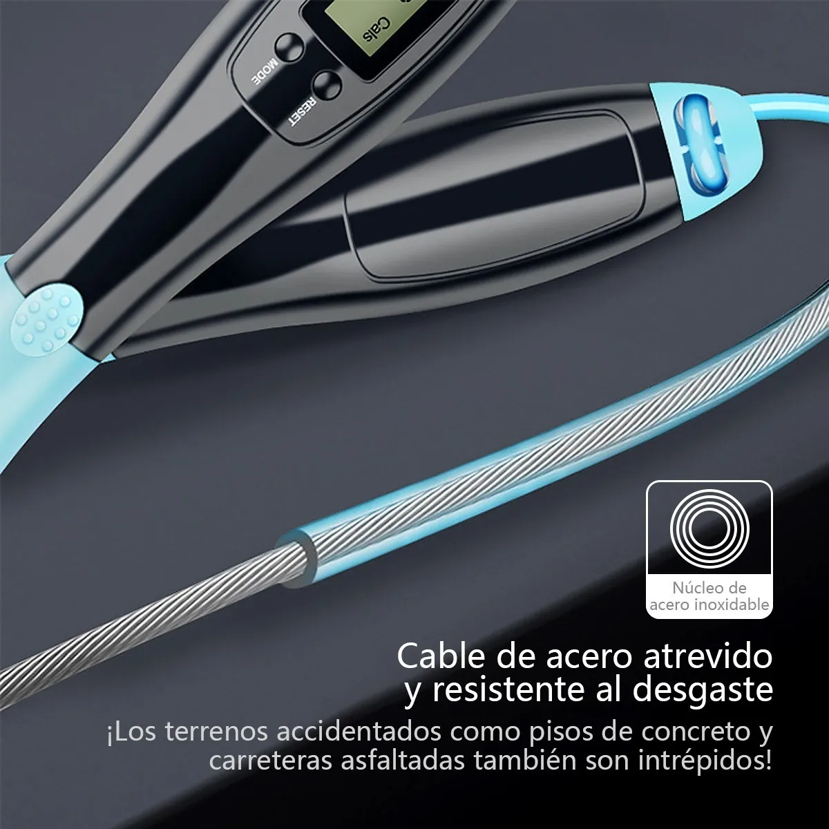 Cuerda Para Saltar Ajustable Con Contador Digital 2 Formas