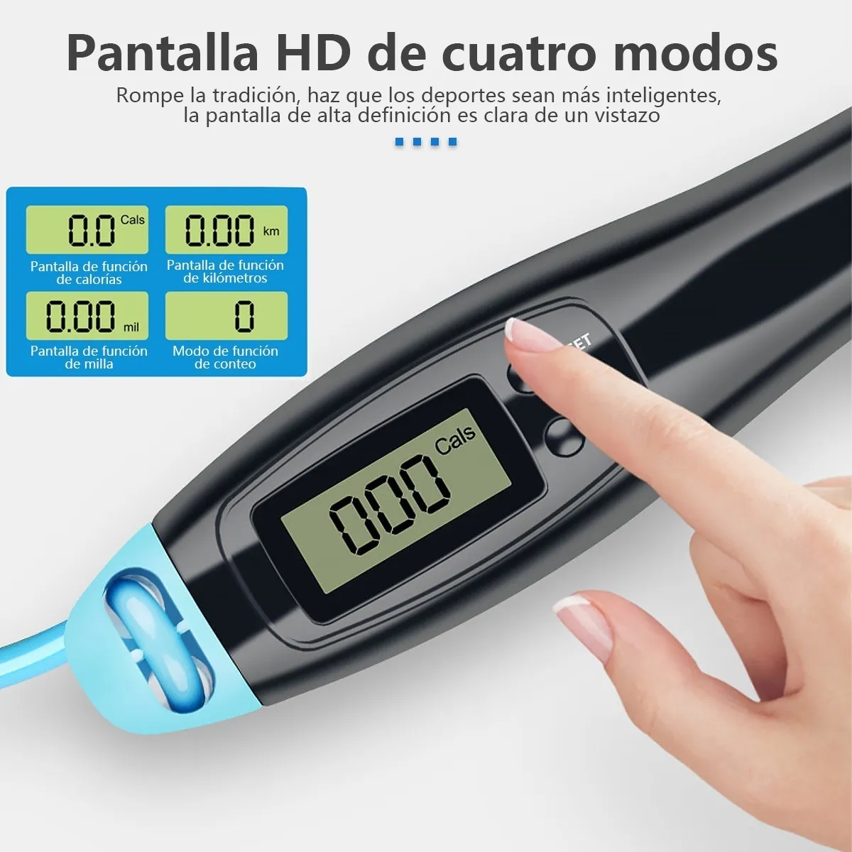 Cuerda Para Saltar Ajustable Con Contador Digital 2 Formas