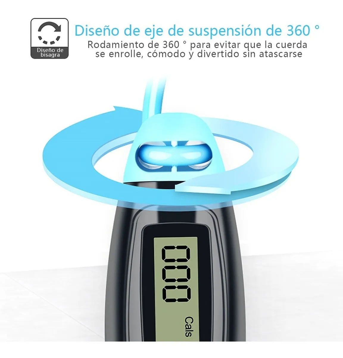 Cuerda Para Saltar Ajustable Con Contador Digital 2 Formas