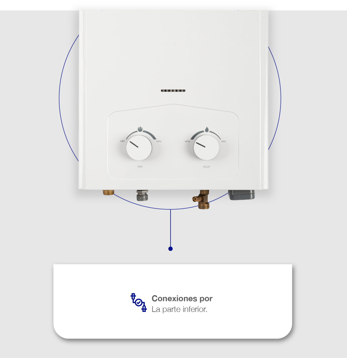 Calentador de Agua Indugas Instantaneo 6 Litros por Min GAS Natural 1 Servicio