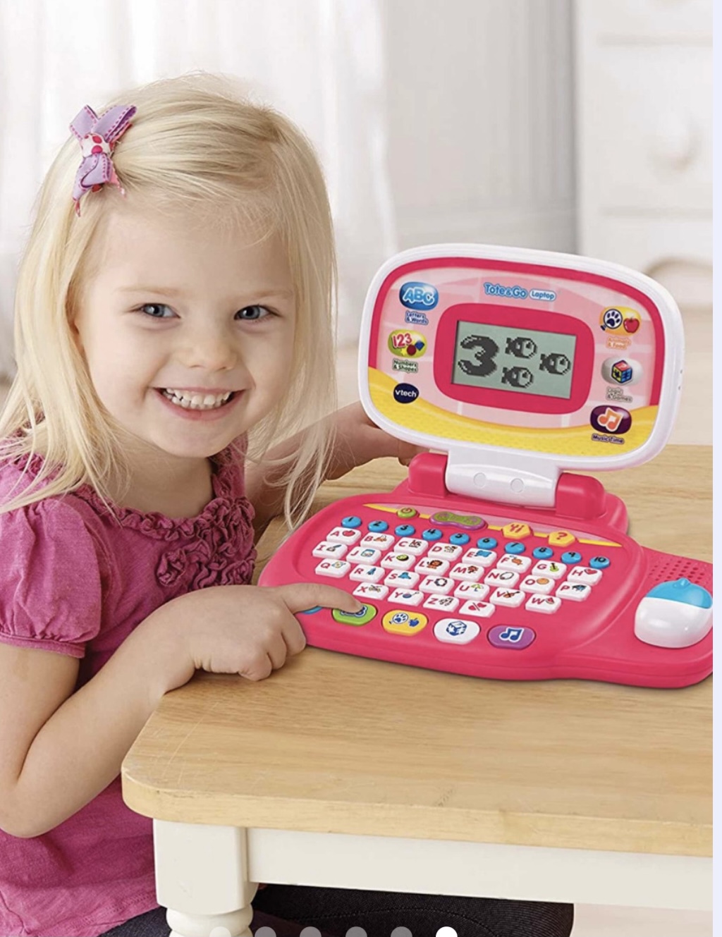 Computadora Educativa Vtech Portátil Para Niña Rosa Idioma inglés, ideal para aprender 