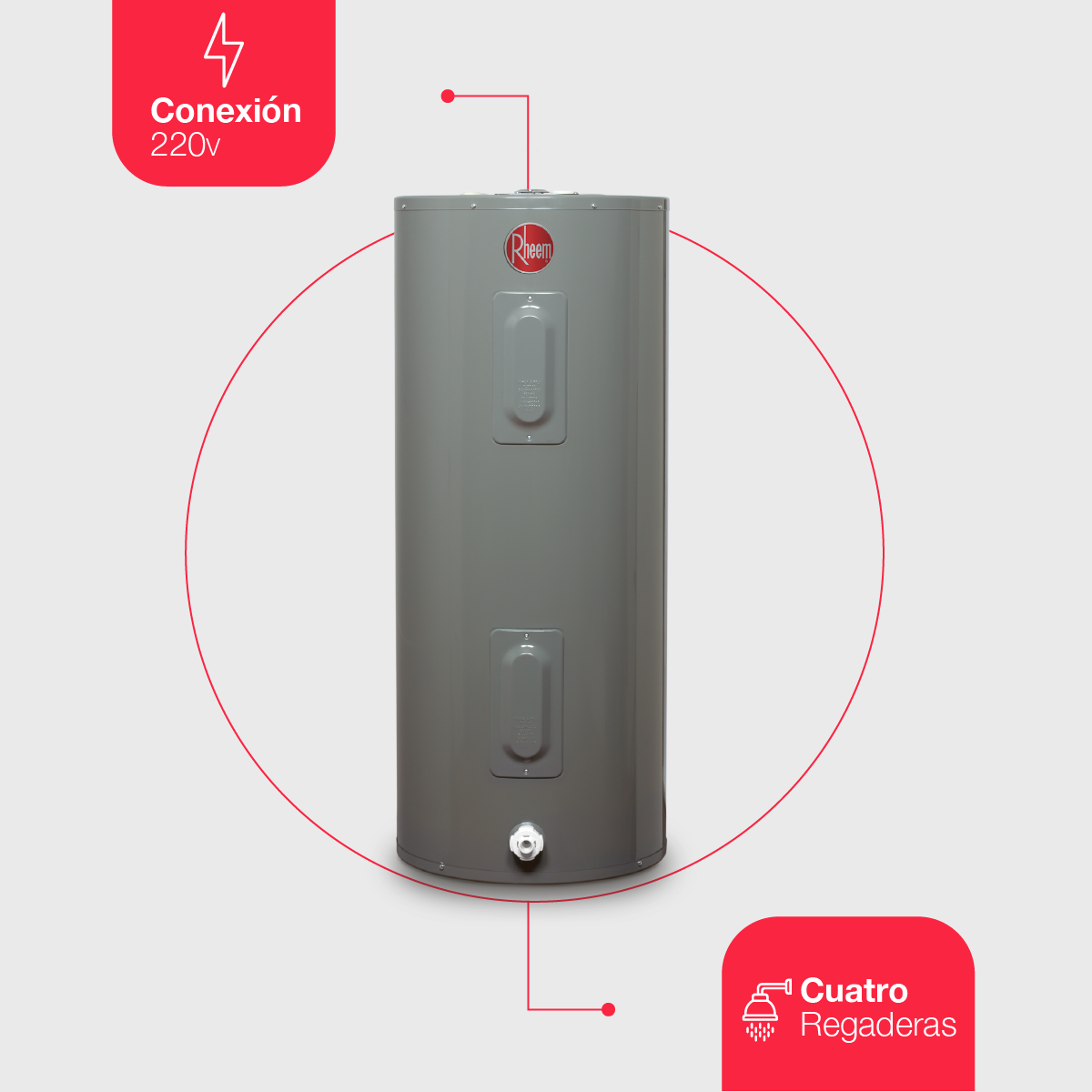 Calentador de Agua Deposito Electrico Rheem 152 Litros 220 V
