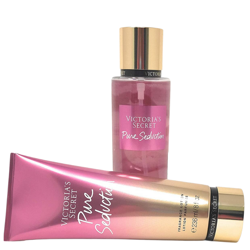 Set Victoria's Secret Pure Seduction Body Mist 250 ML + Crema 236 ML