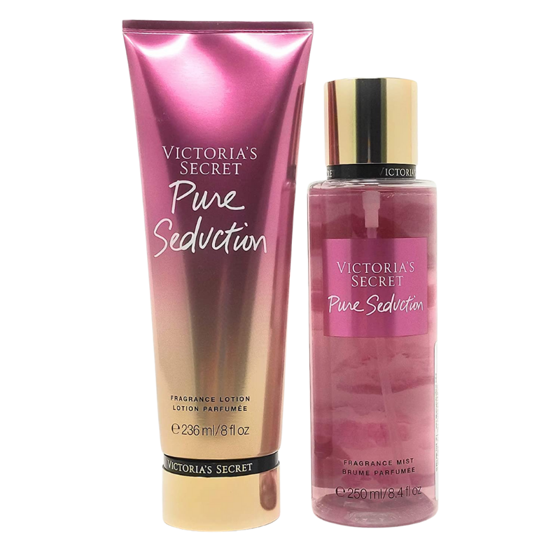 Set Victoria's Secret Pure Seduction Body Mist 250 ML + Crema 236 ML
