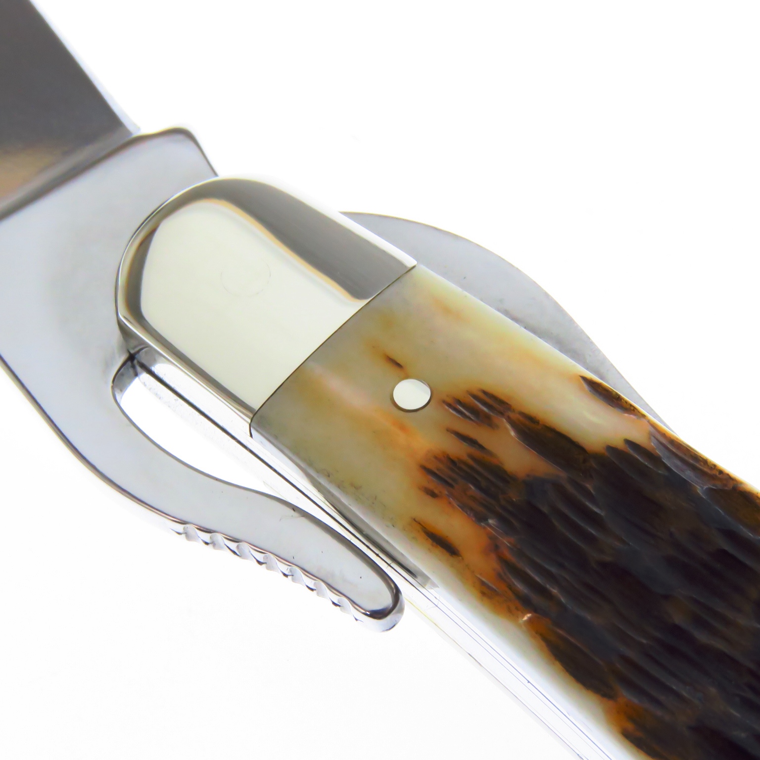 Ca260 Case Russlock Navaja Amber Hueso Resacado Con Seguro.