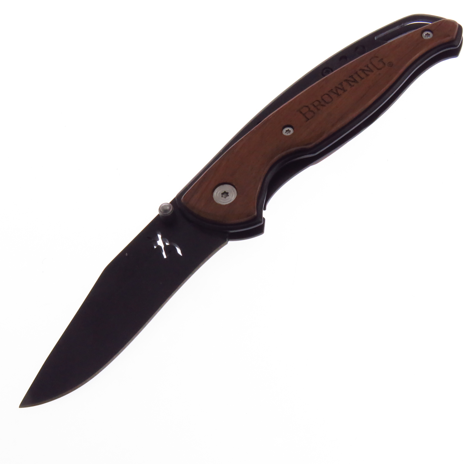 Br069 Browning Framelock Cocobolo Navaja Hoja Clip Point.