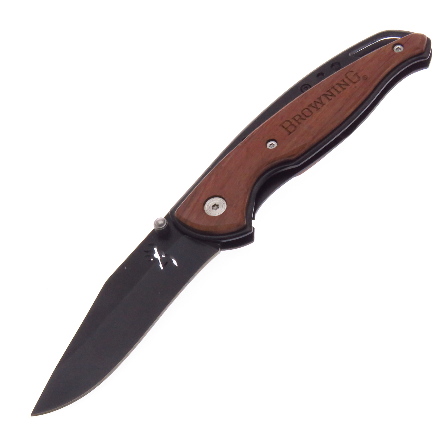 Br069 Browning Framelock Cocobolo Navaja Hoja Clip Point.