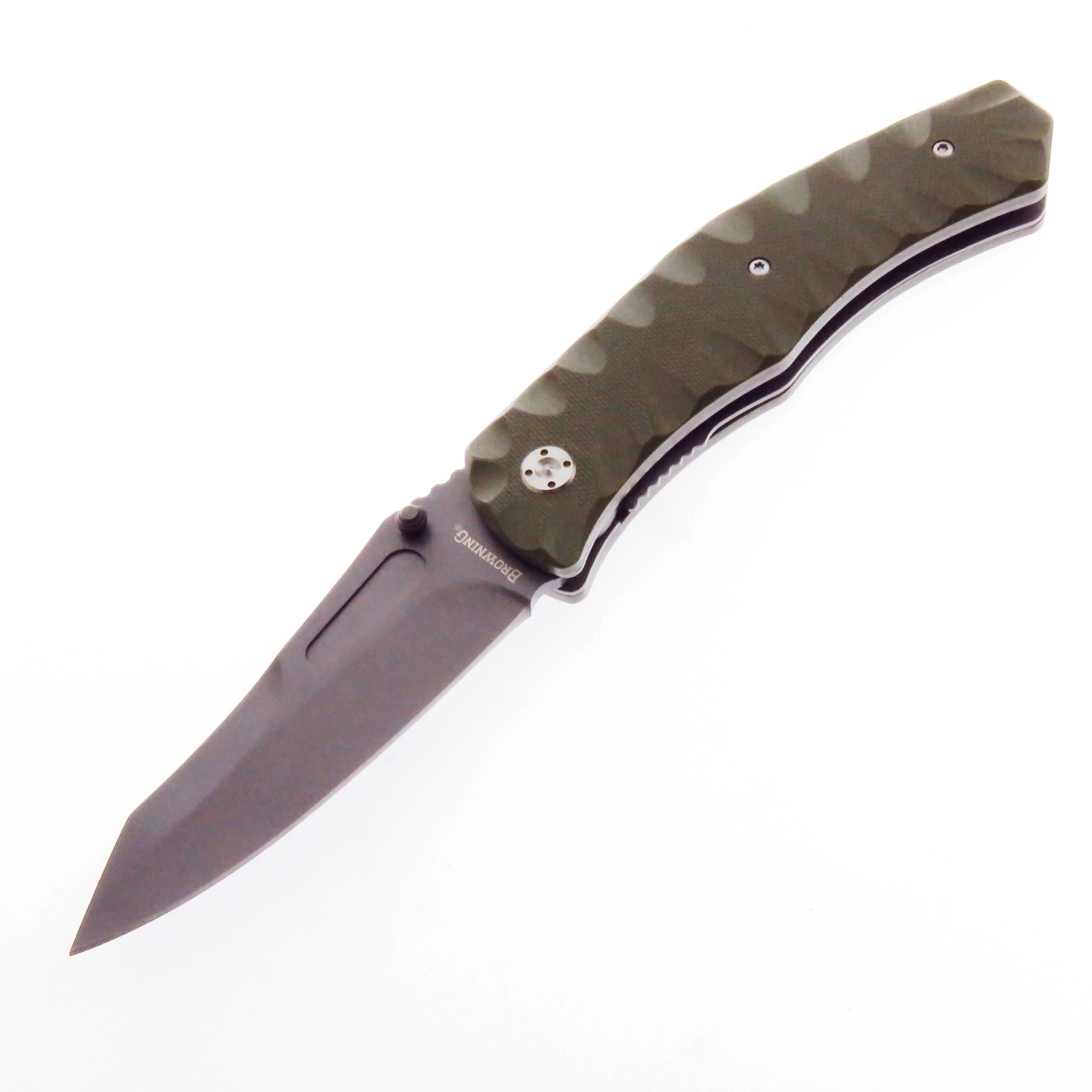 Br0166 Browning Navaja Tactica Asistida G10 Tanto Invertdo Titanium C C