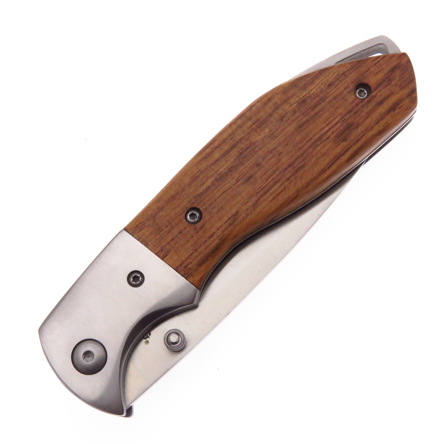 Br0033 Browning Navaja Linerlock Madera Con Clip