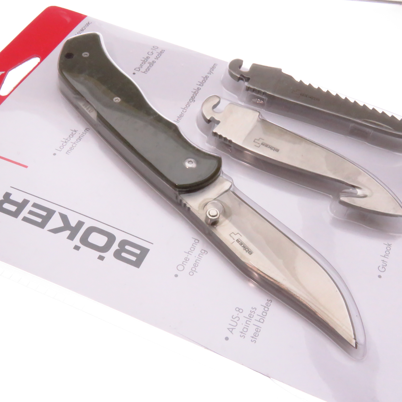 Bop01Bo109C Boker Plus Set Navaja Optima G10 3 Hojas Y Fda