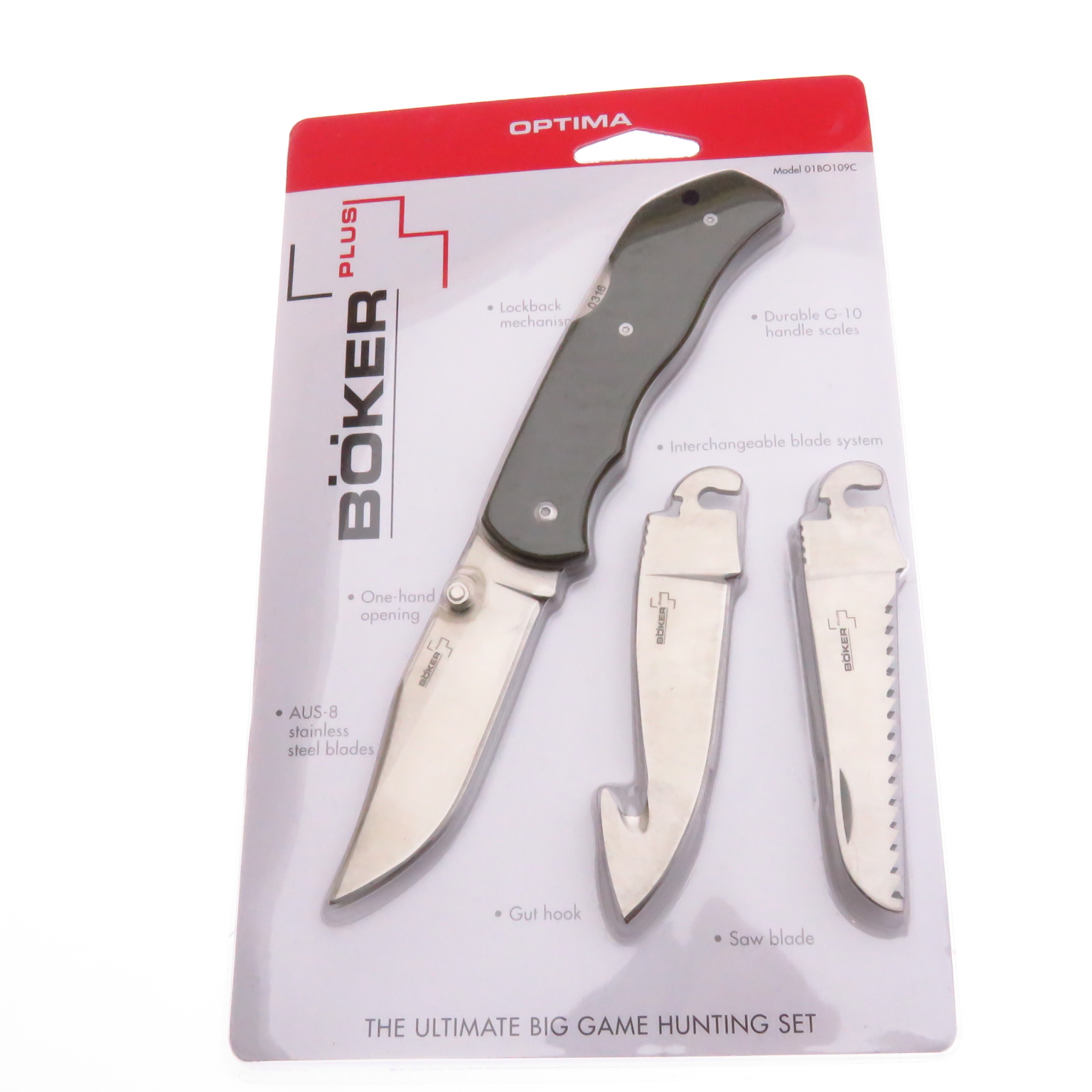 Bop01Bo109C Boker Plus Set Navaja Optima G10 3 Hojas Y Fda