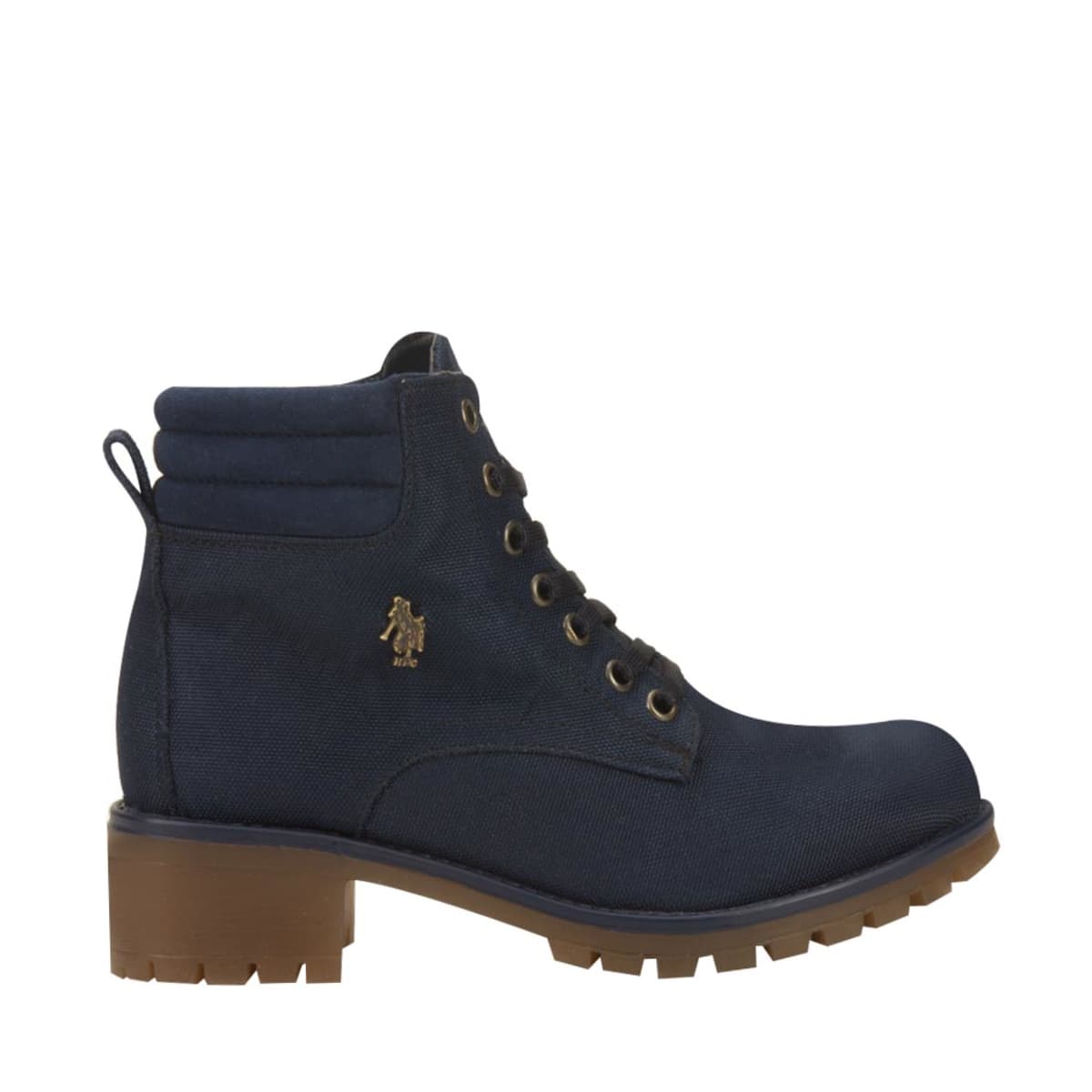 Botas tipo Hiker para mujer, marca HPC Polo, color azul marino, con ajuste de agujetas, mod. 1010859