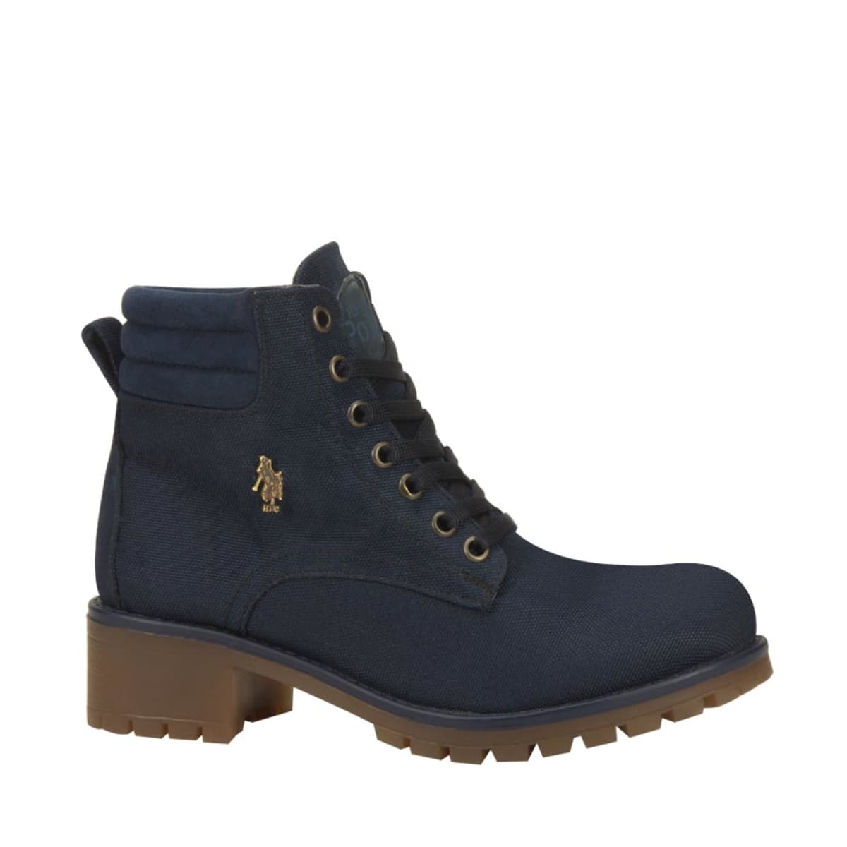Botas tipo Hiker para mujer, marca HPC Polo, color azul marino, con ajuste de agujetas, mod. 1010859