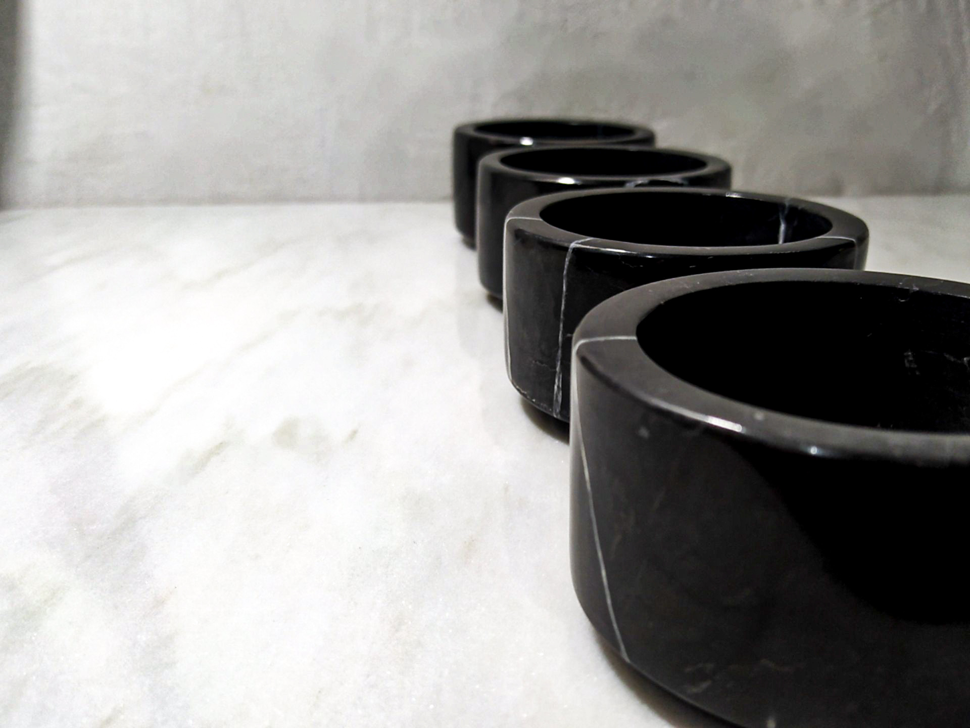 Set de Condimentos Tzachhel en Mármol negro Monterrey 4 piezas